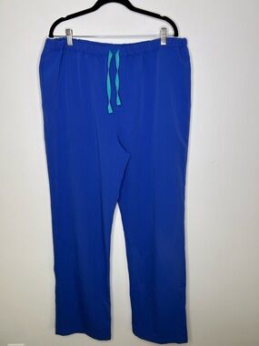 NWT Figs Pisco Basic Straight Scrub Pants Blue Size XXL Tall